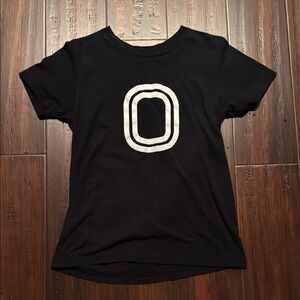 Black T-Shirt with White Graphic Overtime boys tee